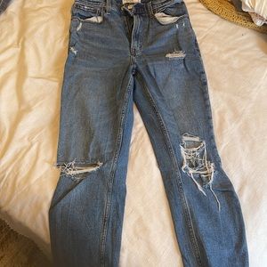 Abercrombie ankle straight ultra high rise